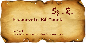 Szauervein Róbert névjegykártya