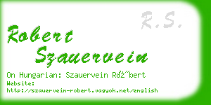 robert szauervein business card